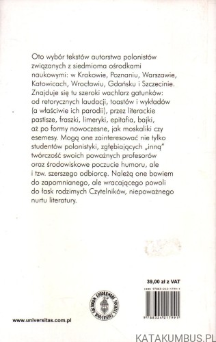 Igraszki literackie polonistów. HENRYK MARKIEWICZ, MICHAŁ RUSINEK