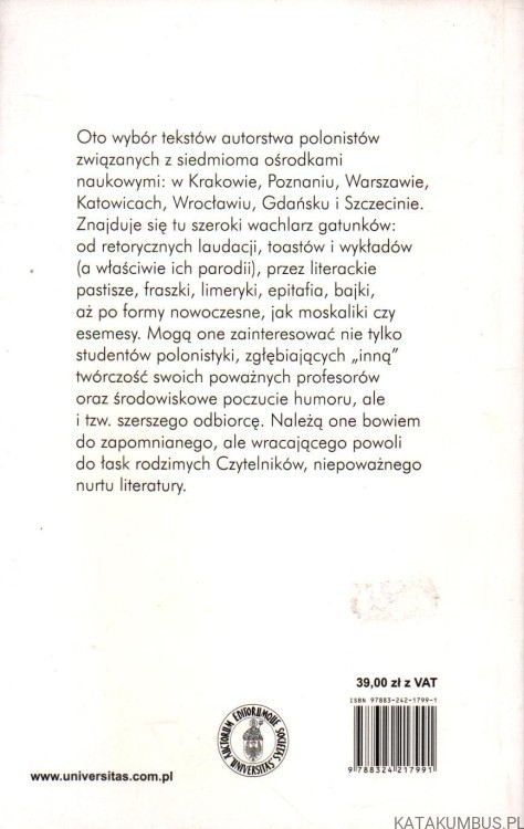 Igraszki literackie polonistów. HENRYK MARKIEWICZ, MICHAŁ RUSINEK
