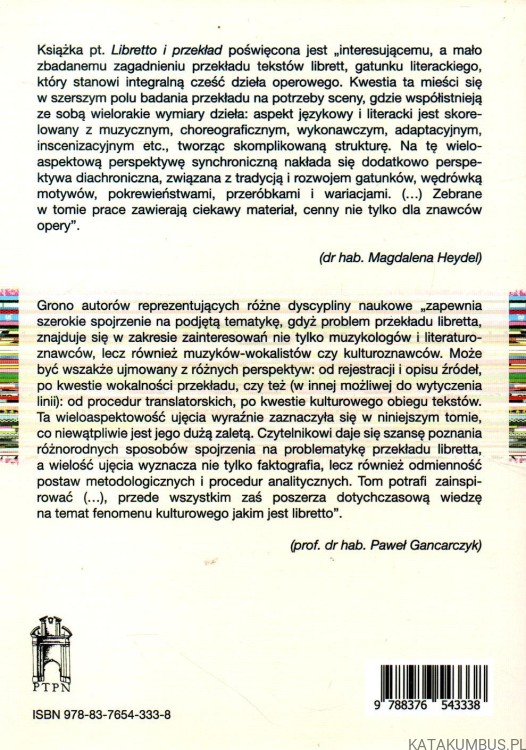 Libretto i przekład. PRACA ZBIOROWA