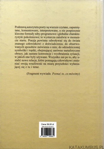 Poznać to, co mówimy. ANDRZEJ LAM