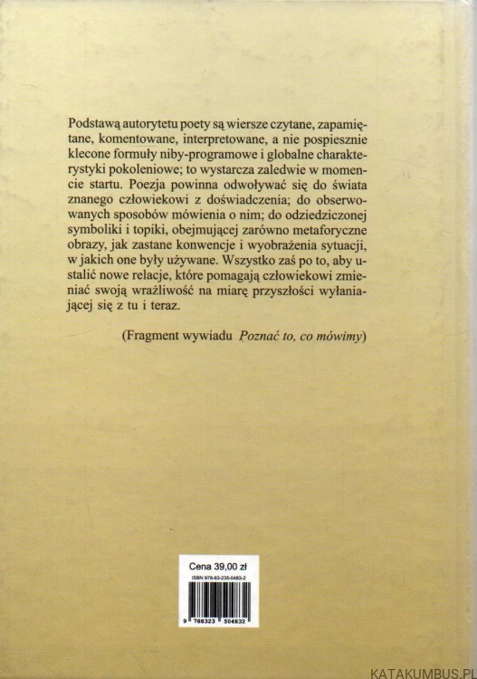 Poznać to, co mówimy. ANDRZEJ LAM