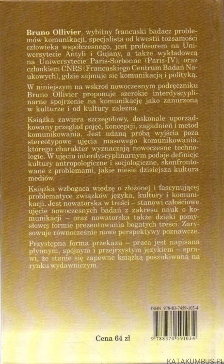 Nauki o komunikacji. BRUNO OLIVIER