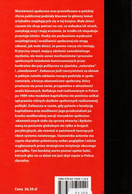 Podziały klasowe i nierówności społeczne. PRACA ZBIOROWA
