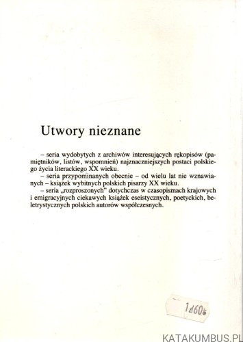 O literaturze polskiej. JAN LECHOŃ