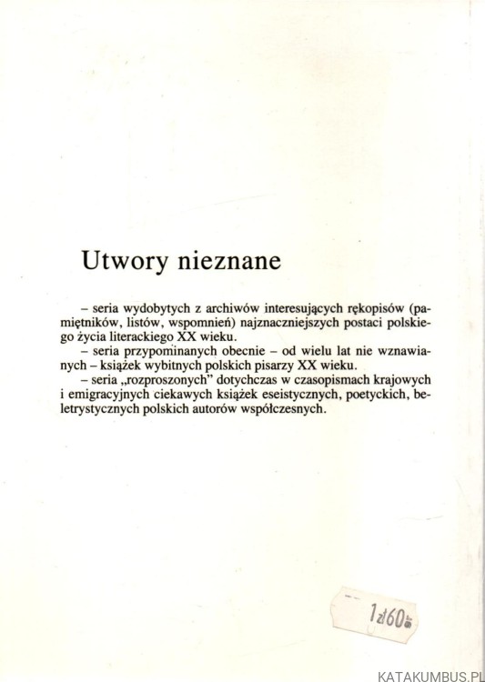 O literaturze polskiej. JAN LECHOŃ