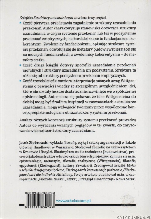 Struktura uzasadniania. JACEK ZIOBROWSKI