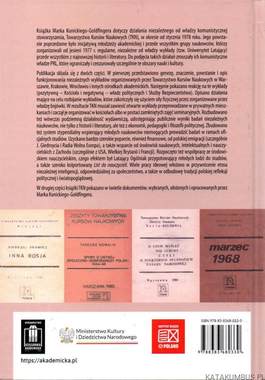 Towarzystwo Kursów Naukowych. MAREK KUNICKI-GOLDFINGER