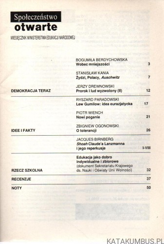 Społeczeństwo otwarte. 4/95. PRACA ZBIOROWA