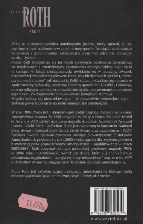 Fakty. Autobiografia powieściopisarza. PHILIP ROTH