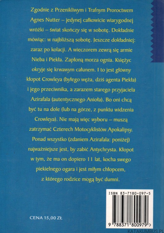 Dobry omen. TERRY PRATCHETT(AUTOGRAF AUTORA!!!)