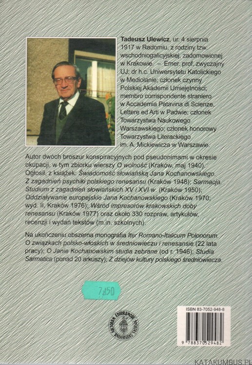 Konterfekty, sylwetki, cienie. TADEUSZ ULEWICZ