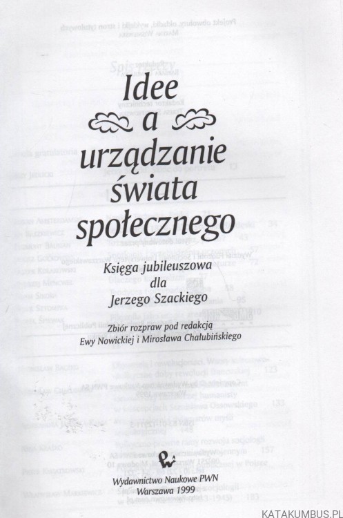 Idee a urządzenia świata społecznego. PRACA ZBIOROWA