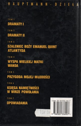 Szaleniec Boży Emanuel Quint. Atlantyda. GERHART HAUPTMANN