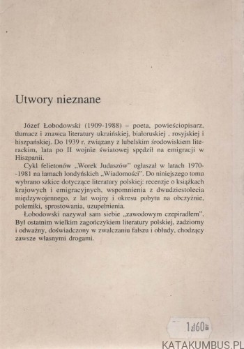 Worek Judaszów. JÓZEF ŁOBODOWSKI