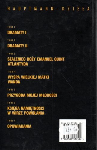 Księga namiętności w wirze powołania. GERHART HAUPTMANN