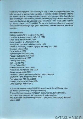 Razem czy osobno. Historia europejskich kultur narodowych. JAN PROKOP