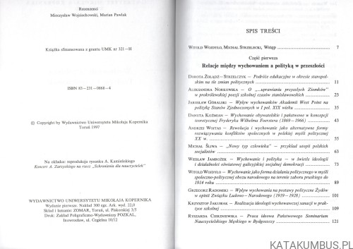 Wychowanie a polityka. Tradycje i współczesność. WITOLD WOJDYŁA, MICHAŁ STRZELECKI