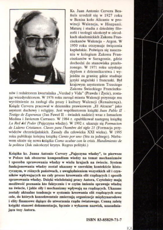 Pajęczyna władzy. JUAN ANTONIO CERVERA