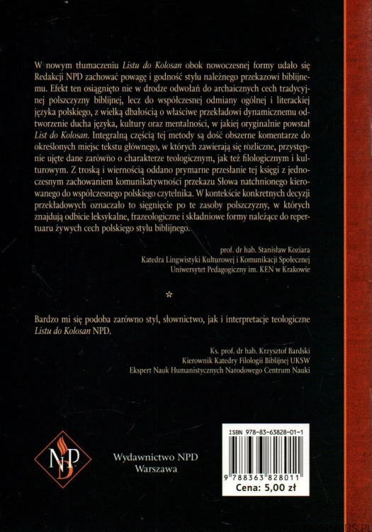 List do Kolosan. PRACA ZBIOROWA