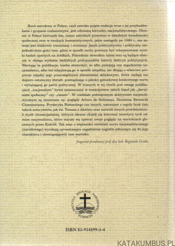Katolicyzm a idea narodowa. RAFAŁ ŁĘTOCHA