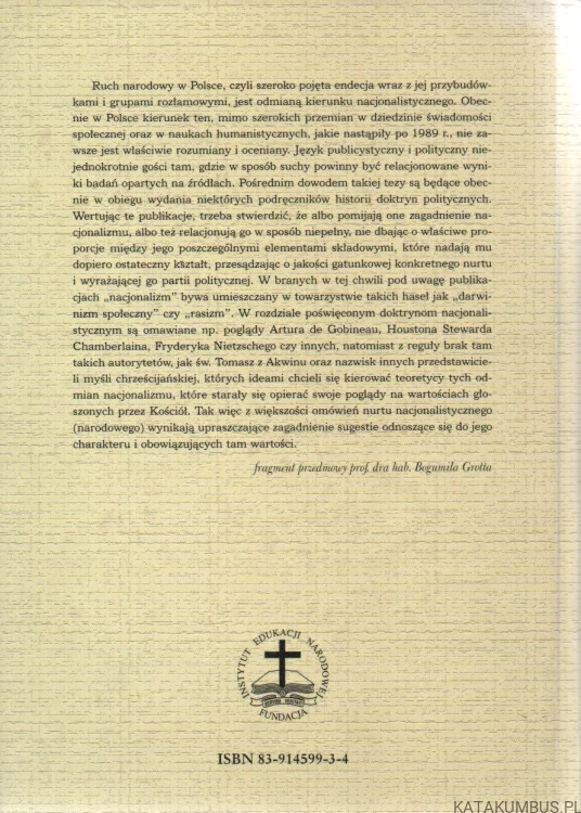 Katolicyzm a idea narodowa. RAFAŁ ŁĘTOCHA