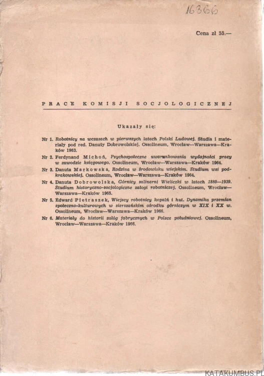 Studia nad życiem społecznym i kulturą. KAZIMIERZ DOBROWOLSKI