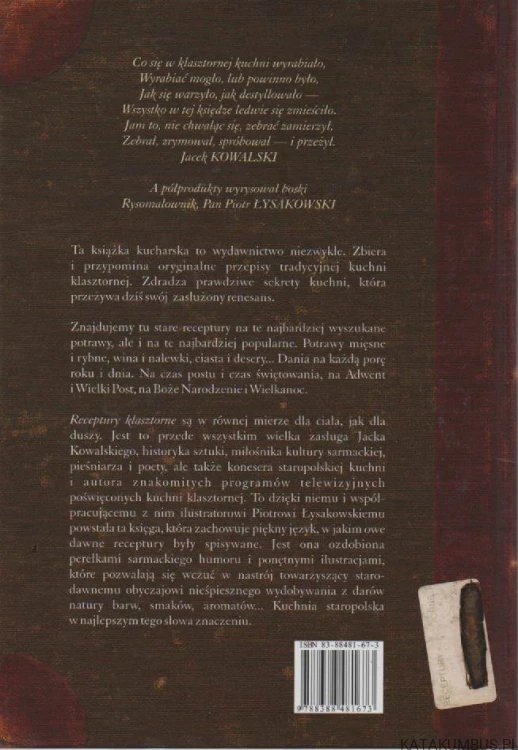 Receptury klasztorne. Dla duszy i ciała. o. JACEK KOWALSKI OCop.