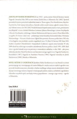 Myśli różne o ogrodach. JAROSŁAW MAREK RYMKIEWICZ