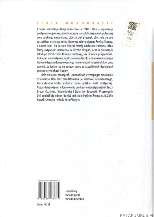 Unia 1940-1948. MAREK HAŃDEREK.