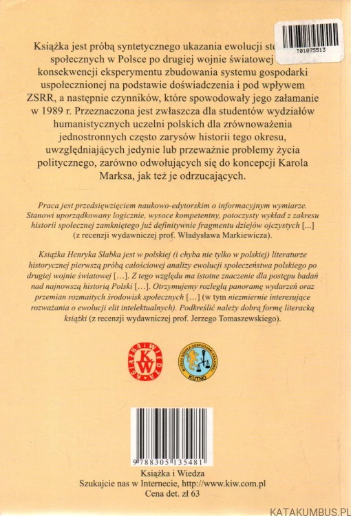 O społecznej historii polski 1945-1989. HENRYK SŁABEK