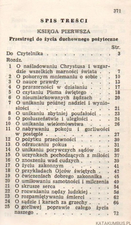 O naśladowaniu Chrystusa. TOMASZ A. KEMPIS