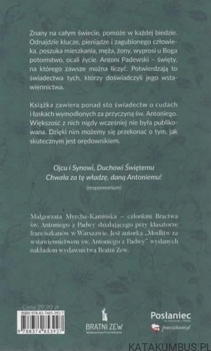 Cuda i łaski Św. Antoniego. MAŁGORZATA MYRCHA- KAMIŃSKA