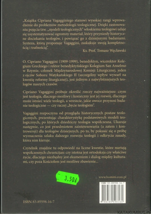 Teologia pluralizm teologiczny. CIPRIANO VAGAGGINI