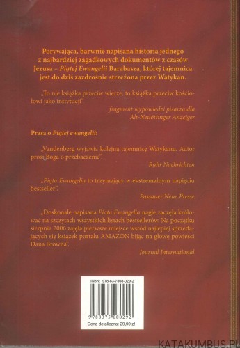 Piąta ewangelia. PHILIPP VANDENBERG