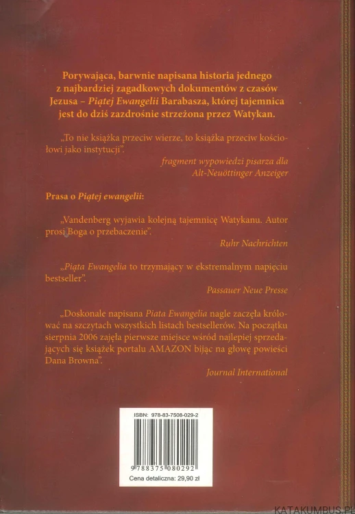 Piąta ewangelia. PHILIPP VANDENBERG