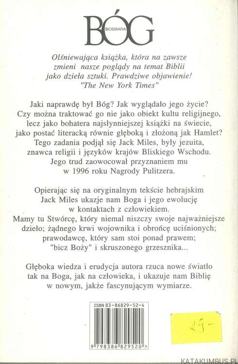 Bóg. Biografia. JACK MILES