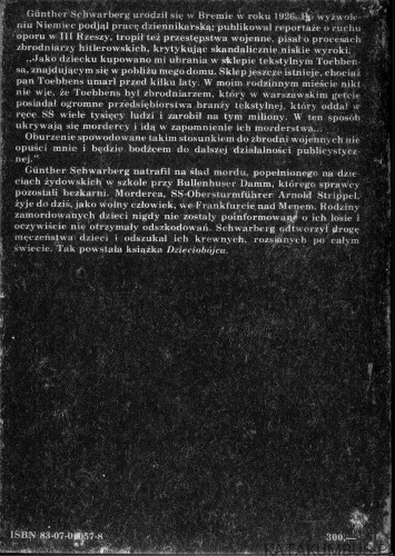 Dzieciobójca. GUNTHER SCHWARBERG