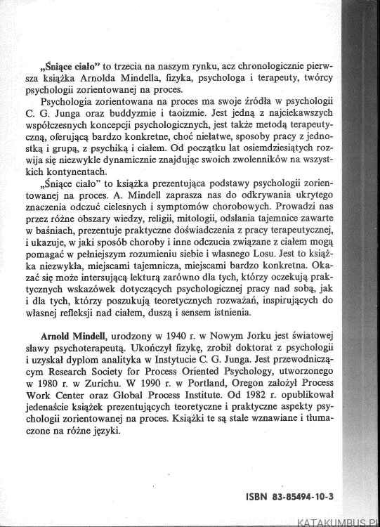 Śniące ciało. ARNOLD MINDELL