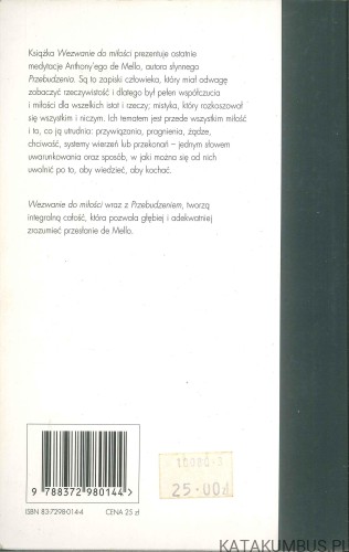 Wezwanie do miłości. ANTHONY DE MELLO