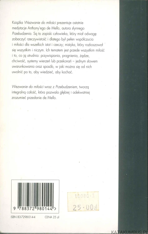 Wezwanie do miłości. ANTHONY DE MELLO