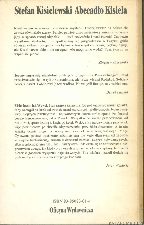 Abecadło Kisiela. STEFAN KISIELEWSKI