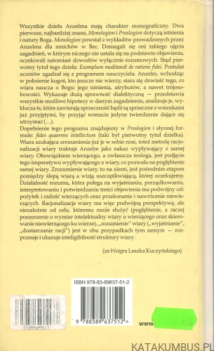 Monologion Proslogion. ANZELM Z CANTERBURY