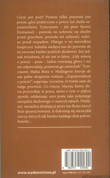 Wyzwolenie i uzdrowienie przez post. SIOSTRA EMMANUEL