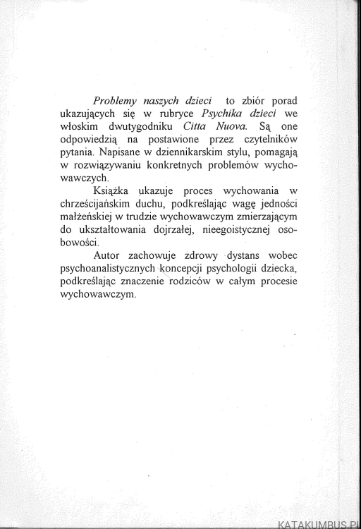 Problemy naszych dzieci. EGIDIO SANTANCHÉ