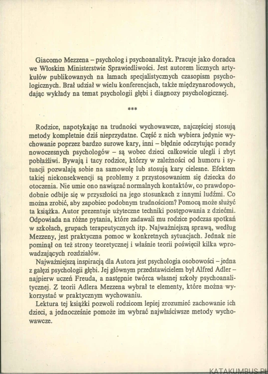 Rodzice i dzieci. GIACOMO MEZZENA