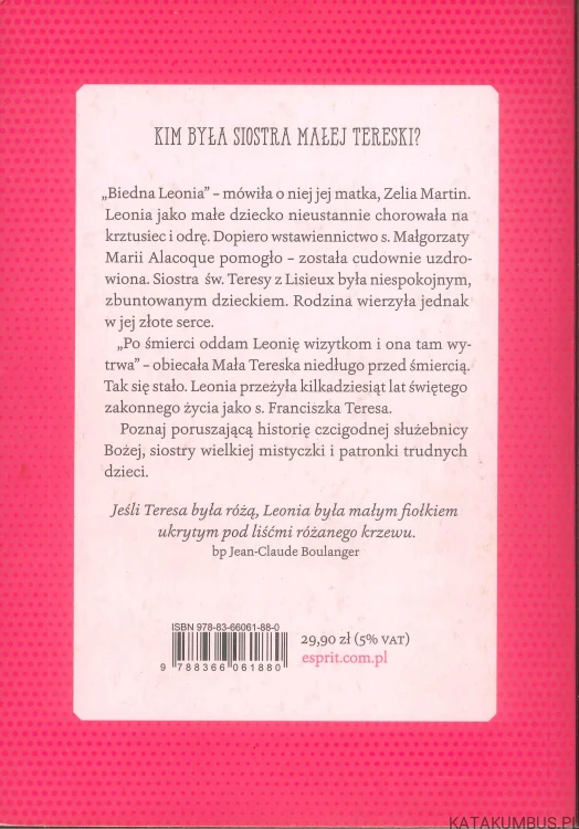 Leonia Martin. Niepokorna siostra Małej Tereski. DOMINIQUE MENVIELLE