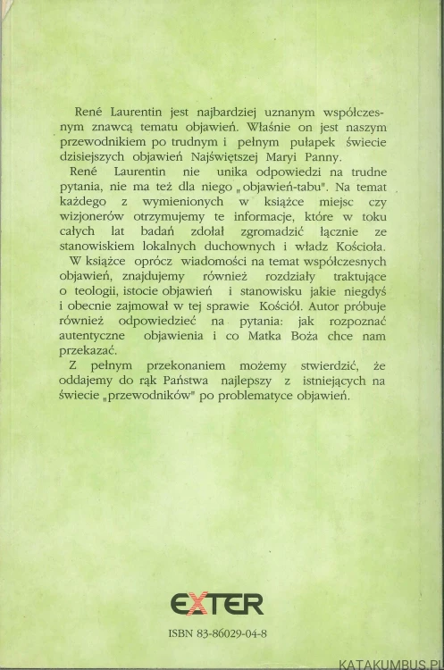 Współczesne objawienia Najświętszej Marii Panny. RENÉ LAURENTIN