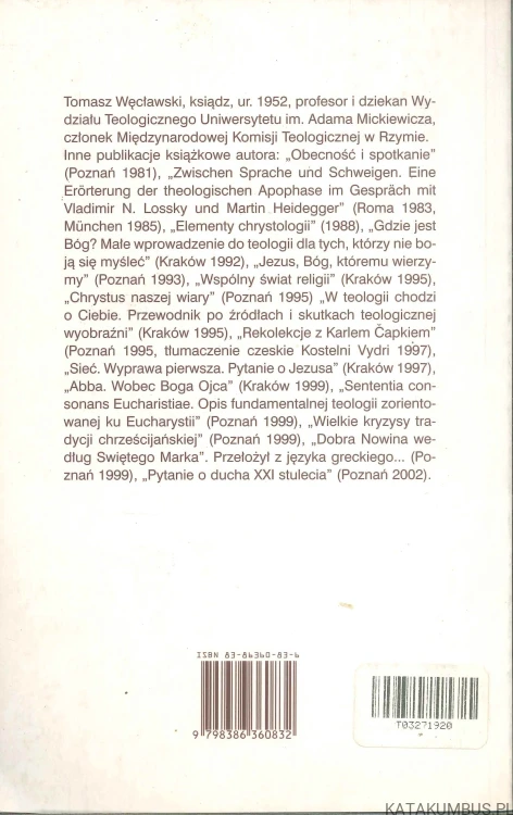 Gdzie jest Bóg?. TOMASZ WĘCŁAWSKI