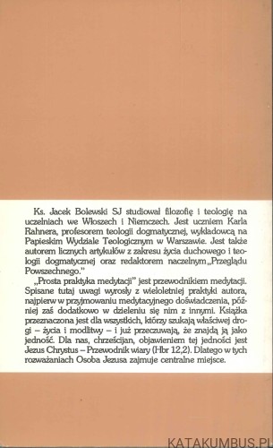 Prosta praktyka medytacji. JACEK BOLEWSKI