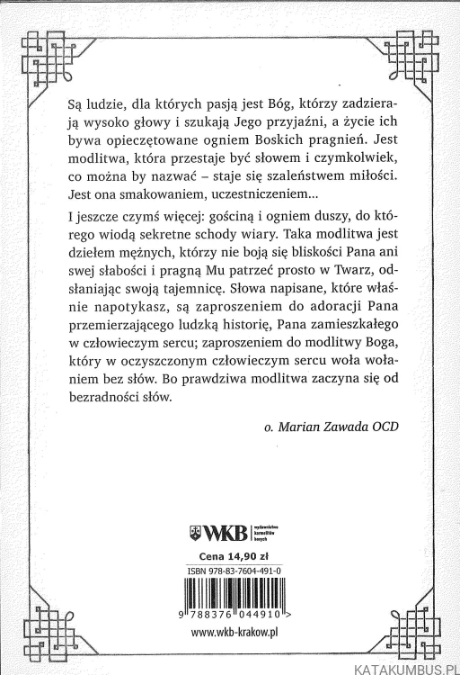 Medytacja karmelitańska. MARIAN ZAWADA OCD
